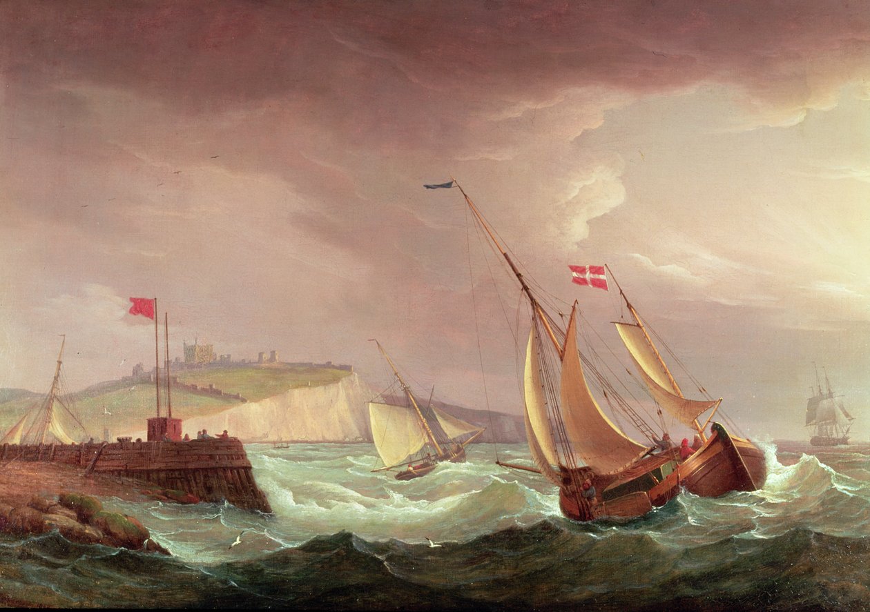 Navi al largo di Dover da Thomas Whitcombe