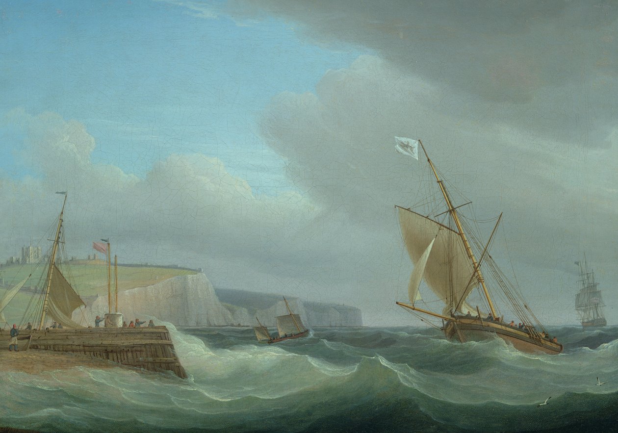 Navi al largo di Dover, c.1760 da Thomas Whitcombe