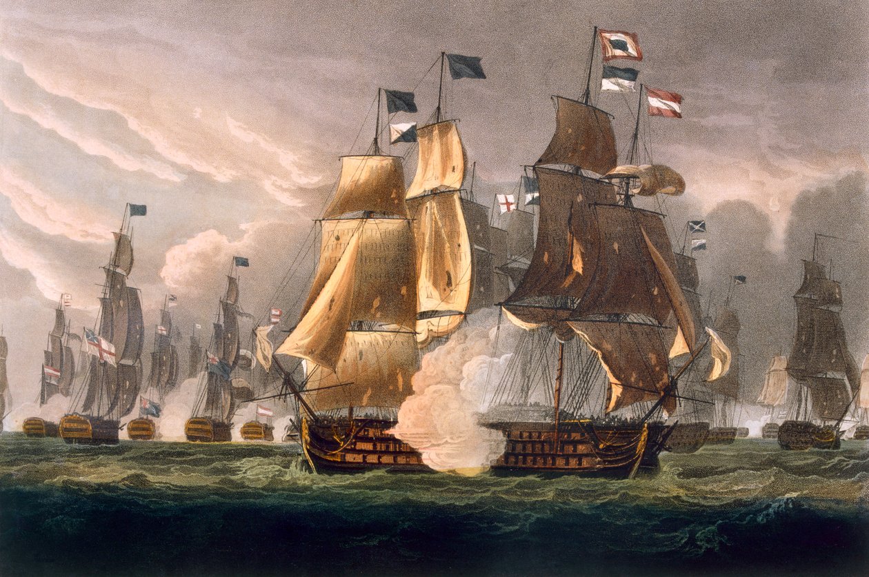 La battaglia di Capo San Vincenzo, 14 febbraio 1797, inciso da J. Baily per 