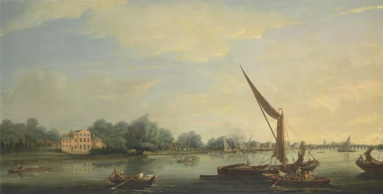 Il Tamigi a Chelsea, 1784 da Thomas Whitcombe