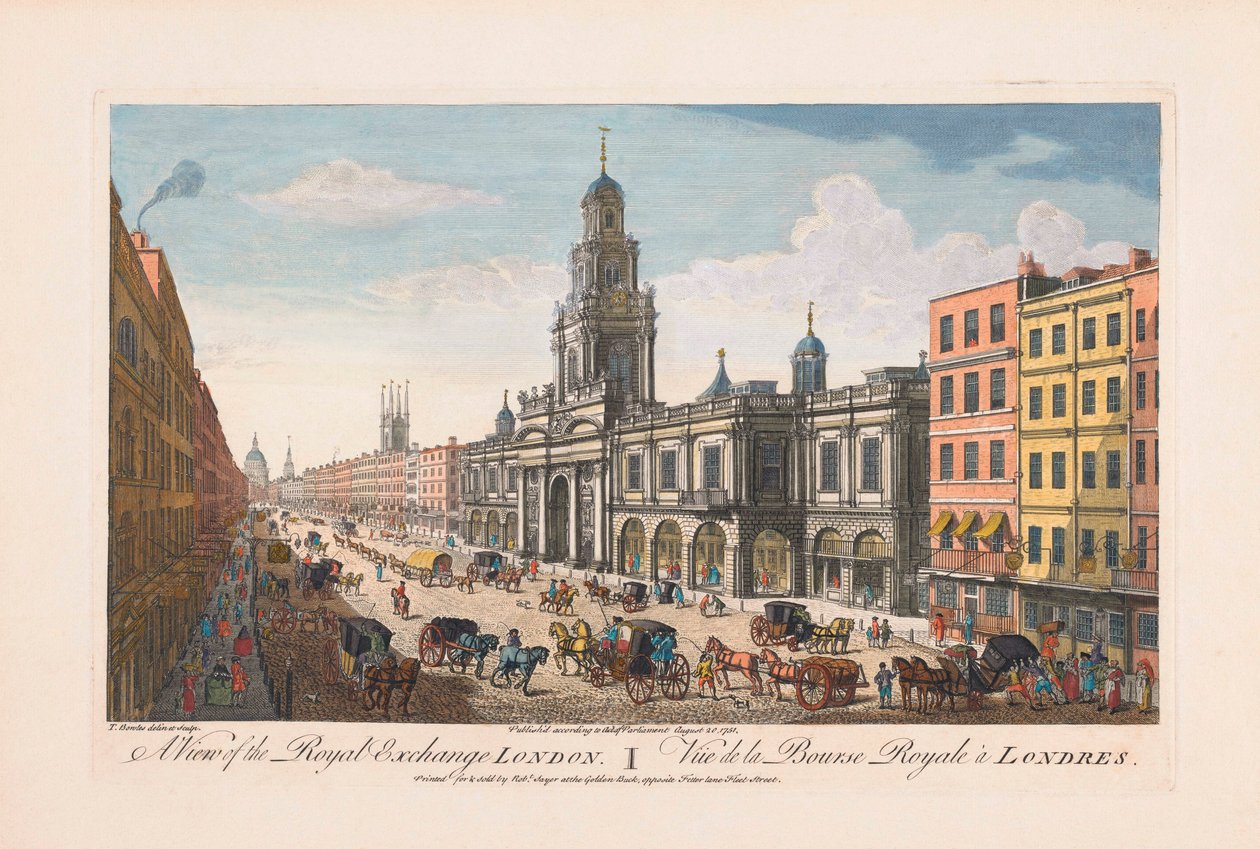Royal Exchange, Londra da Thomas (after) Bowles