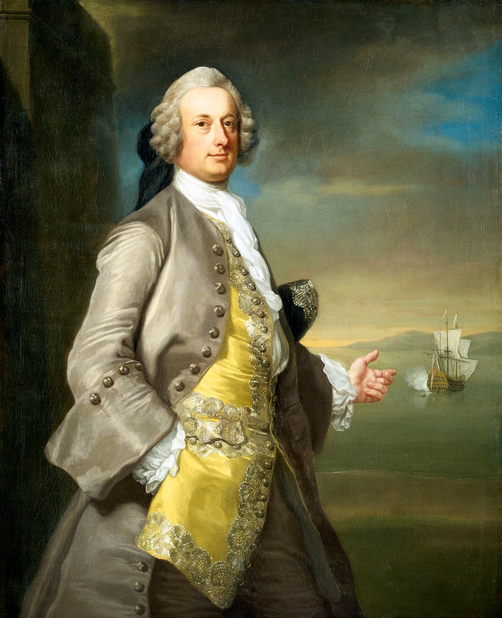 Capitano Richard Chadwick (m.1748) da Thomas (attr.to) Hudson