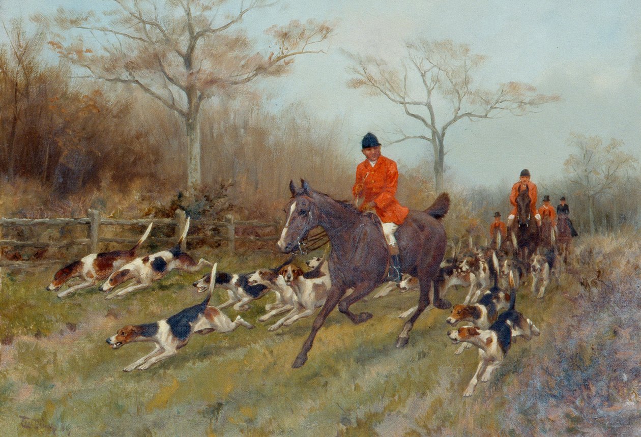 Cacciatori e Cani in un Paesaggio Boschivo da Thomas Blinks