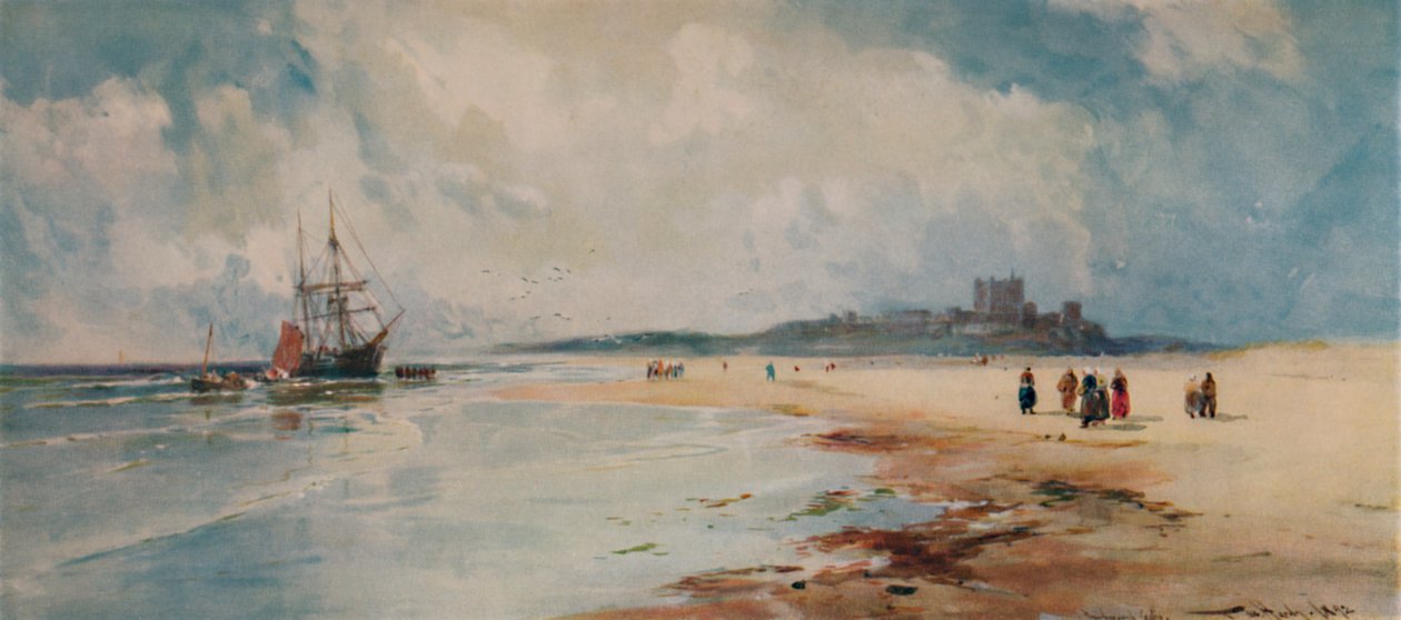 Castello di Bamborough, 1892, 1935 da Thomas Bush Hardy