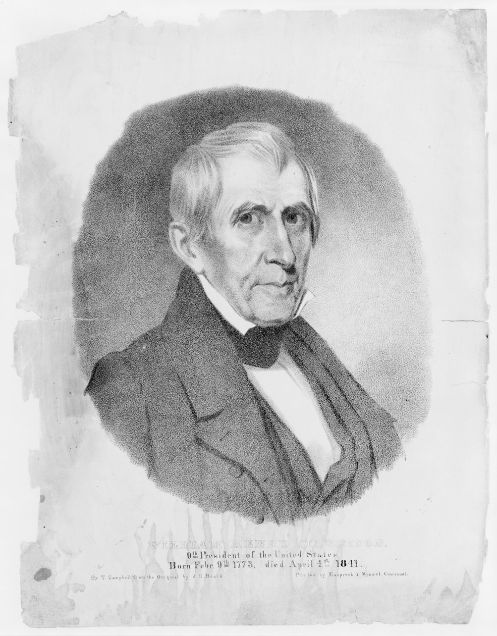 Presidente degli Stati Uniti William Henry Harrison, 1841 da Thomas Campbell