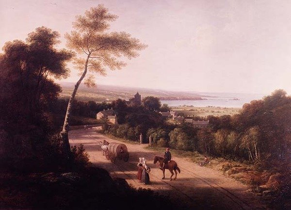 Paesaggio con contadini vicino a Napoli da Thomas Christopher Hofland