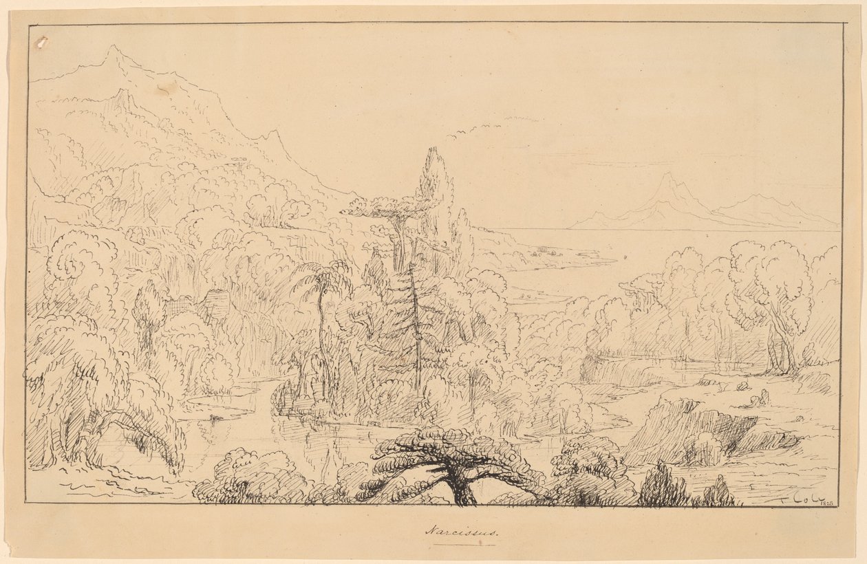 Narciso (recto) da Thomas Cole