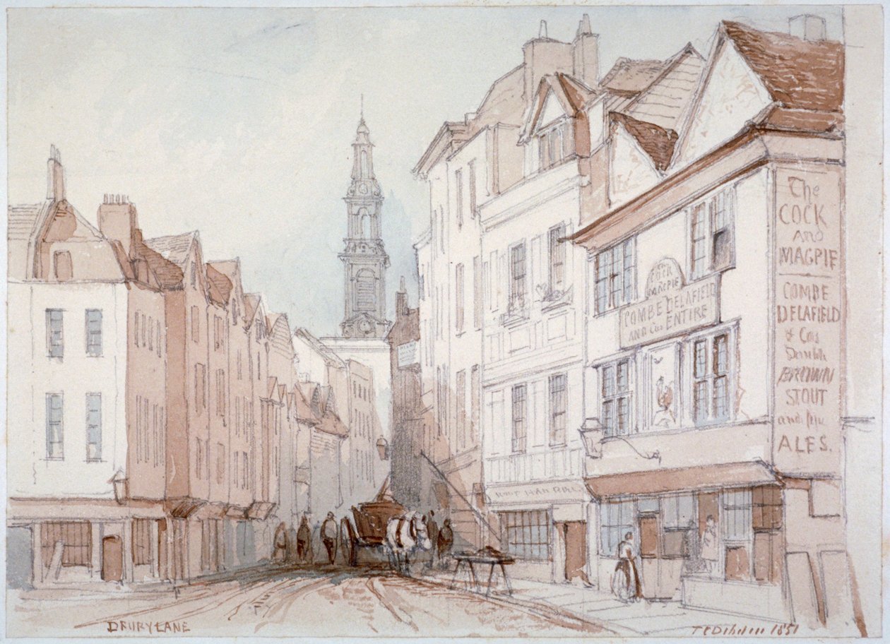 Drury Lane, Westminster, Londra da Thomas Colman Dibdin
