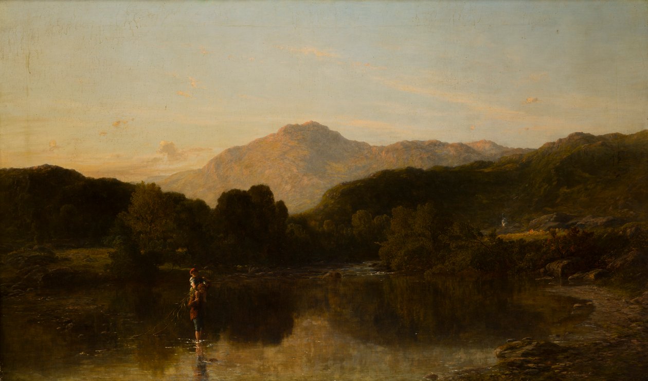 Paesaggio montano con fiume, c.1838-86 da Thomas Danby