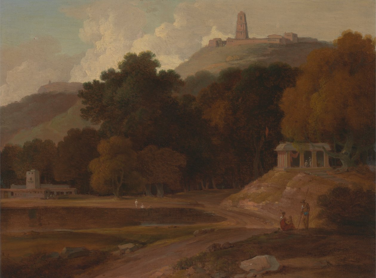 Paesaggio collinare in India da Thomas Daniell