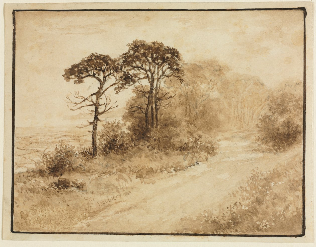 Paesaggio con strada tortuosa, 1833 da Thomas Doughty