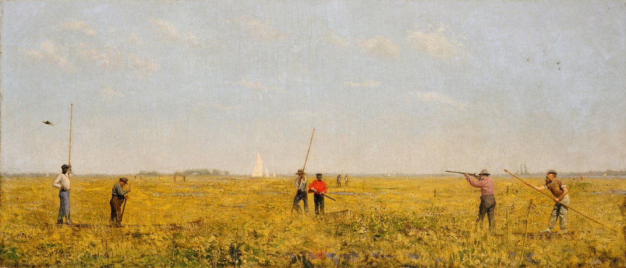 Spingendo per la ferrovia, 1874 da Thomas Eakins