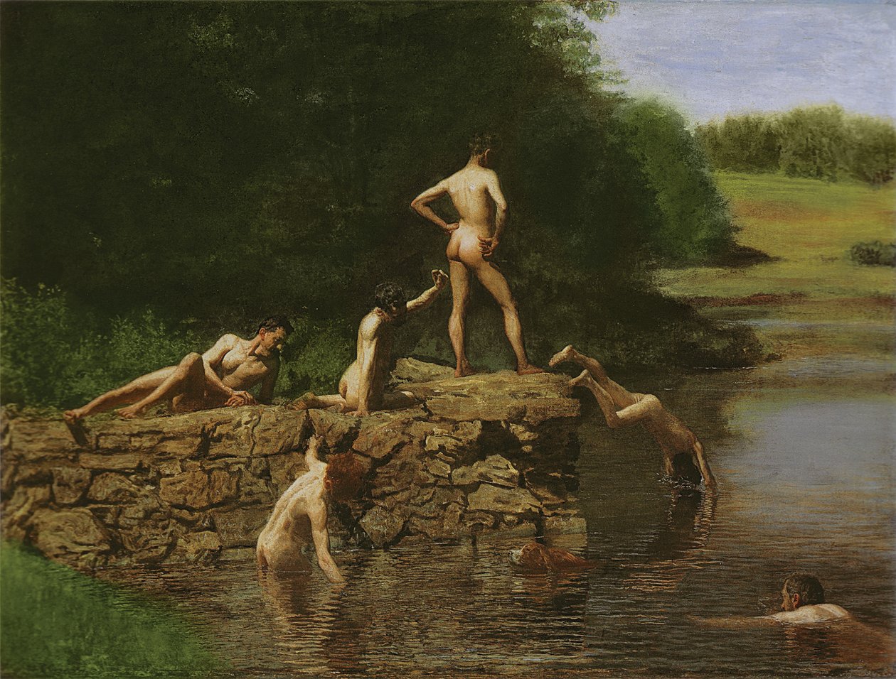 Buco per nuotare, 1885 da Thomas Eakins