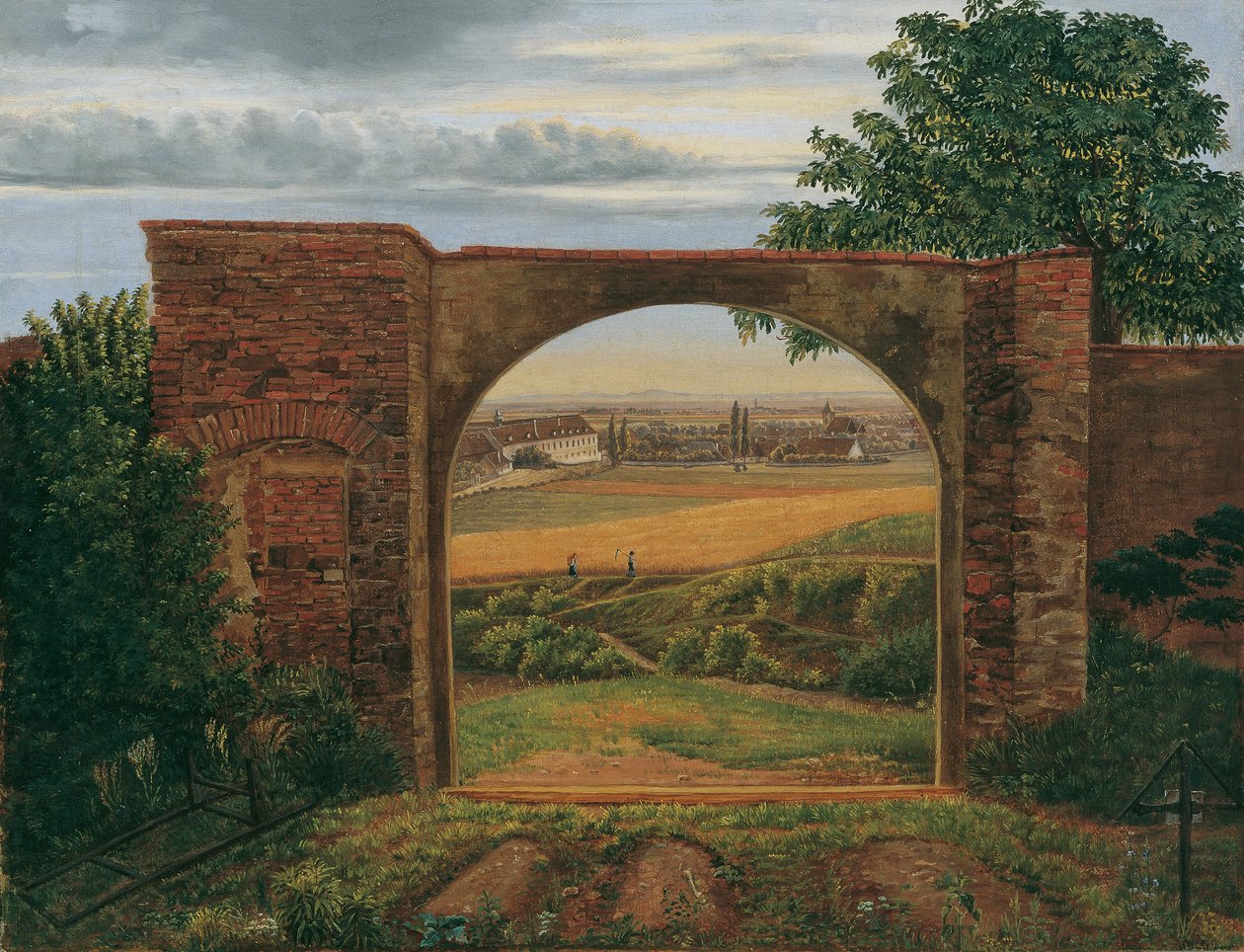 La porta del cimitero (cimitero vicino a Vienna) da Thomas Ender
