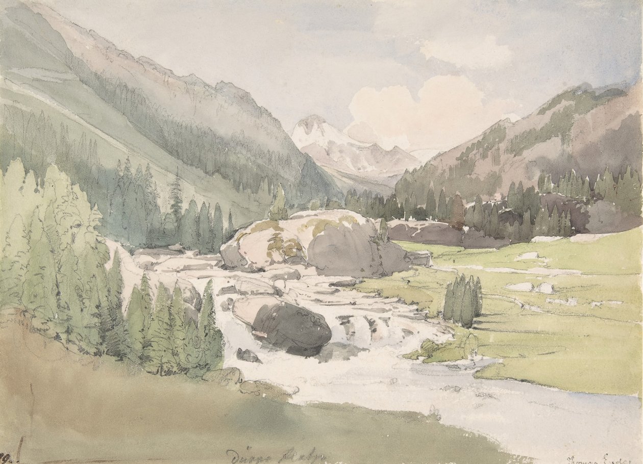 Valle di Montagna, inizio-metà XIX secolo da Thomas Ender