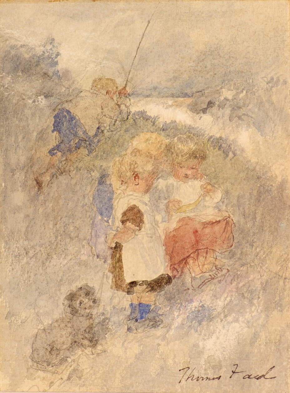 Bambini che Pescano da Thomas Faed