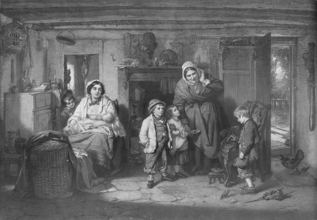 Il bambino senza madre, c1893, 1911 da Thomas Faed
