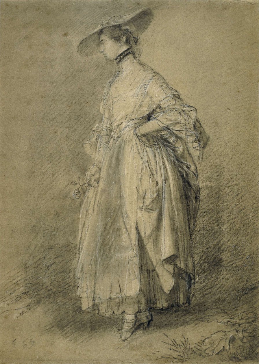 "Una donna con una rosa" da Thomas Gainsborough