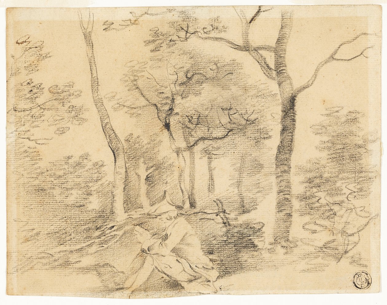Gainsborough che disegna nei boschi da Thomas Gainsborough
