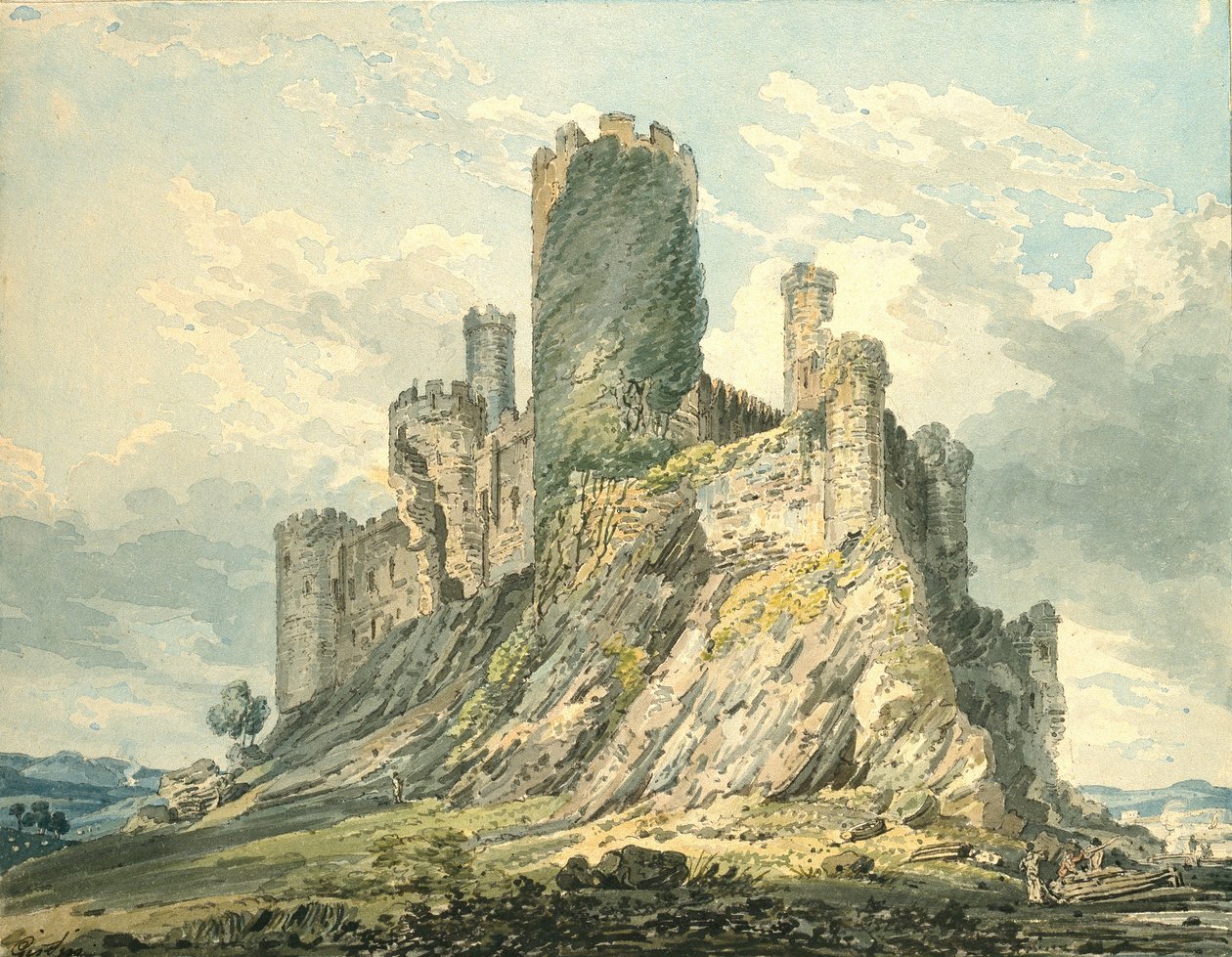 Castello di Conway, c1793 da Thomas Girtin