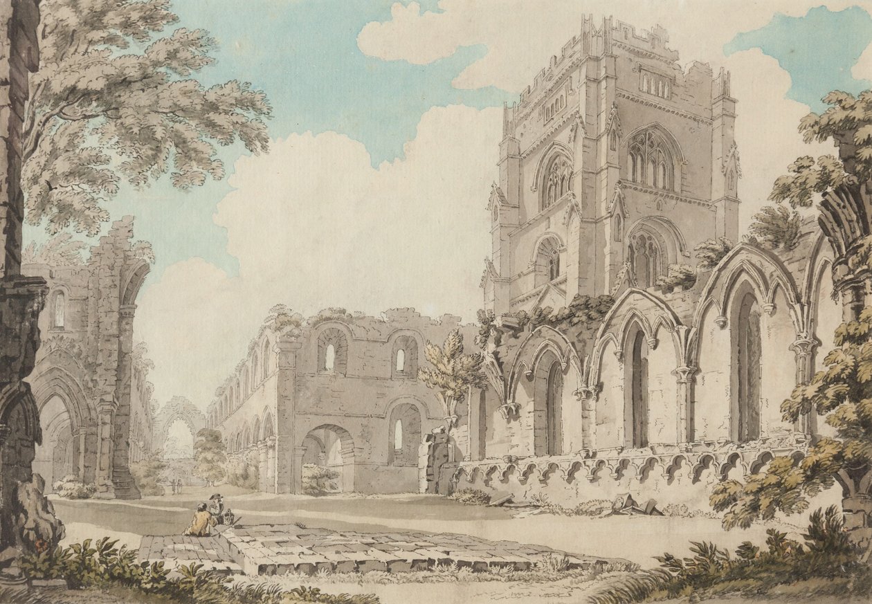 Abbazia di Fountains, data sconosciuta da Thomas Hearne