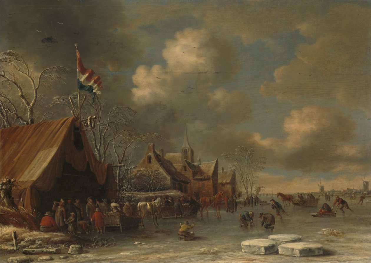Godendo il Ghiaccio, 1677 da Thomas Heeremans