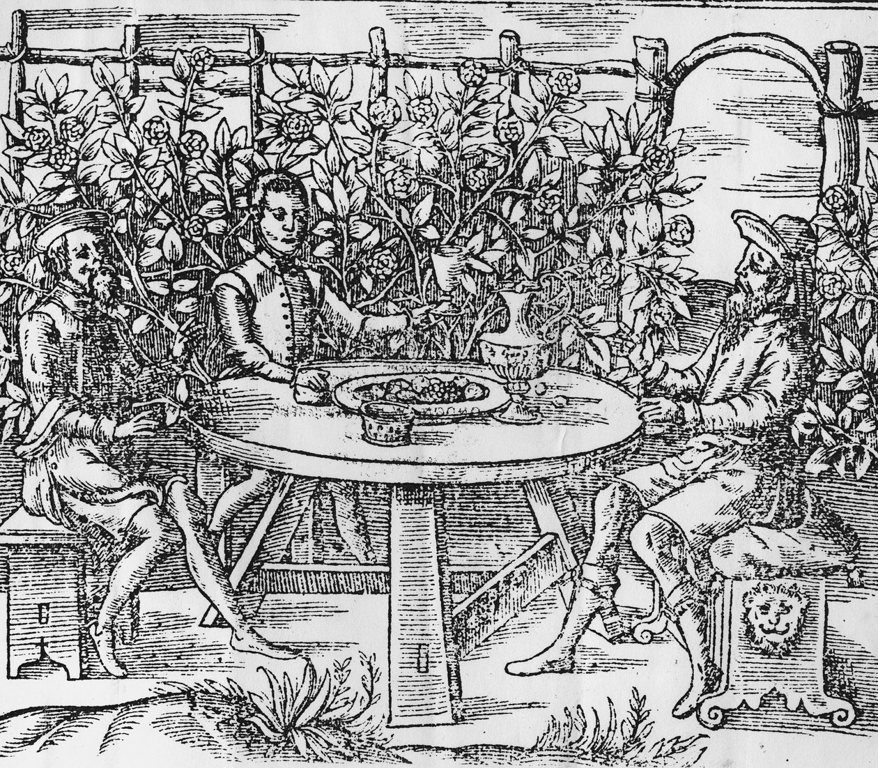 Rilassarsi in un pergolato, 1577 da Thomas Hill