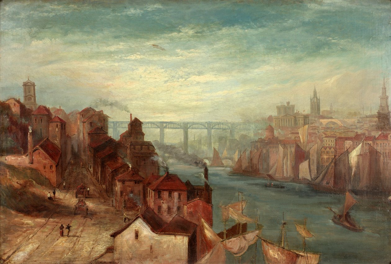 Newcastle upon Tyne da Gateshead, c.1880 da Thomas Hodgson Liddell