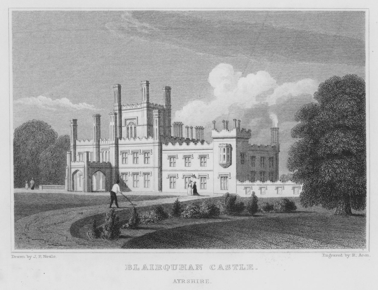 Castello di Blairquhan, Ayrshire da Thomas Hosmer Shepherd