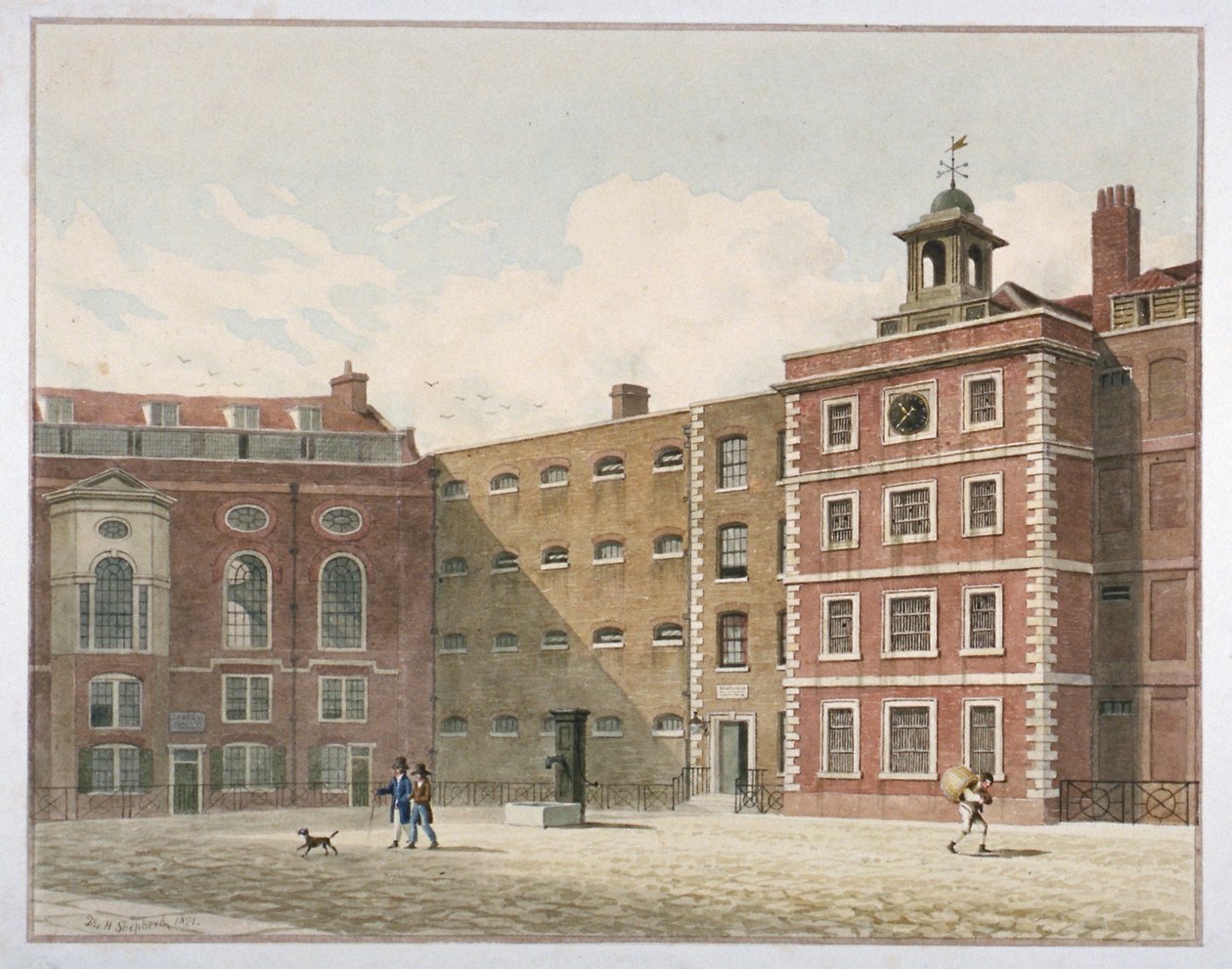 Bridewell, Città di Londra, 1821 da Thomas Hosmer Shepherd