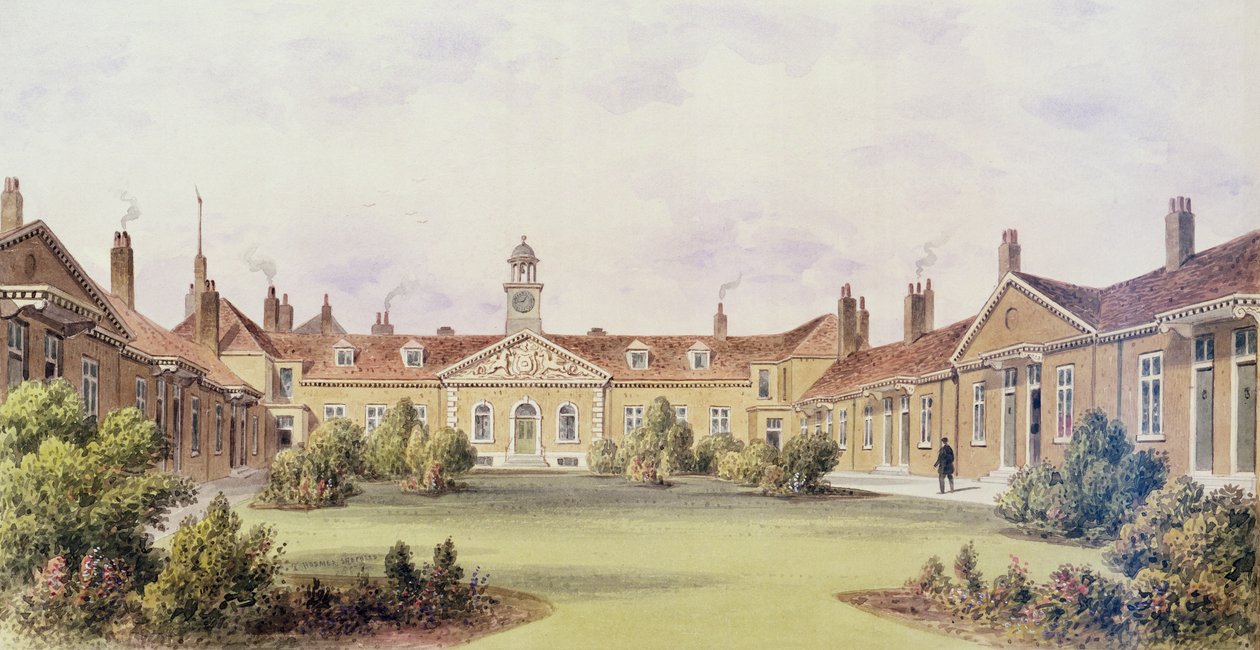 Ospedale Emanuel, Tothill Fields, 1850 da Thomas Hosmer Shepherd