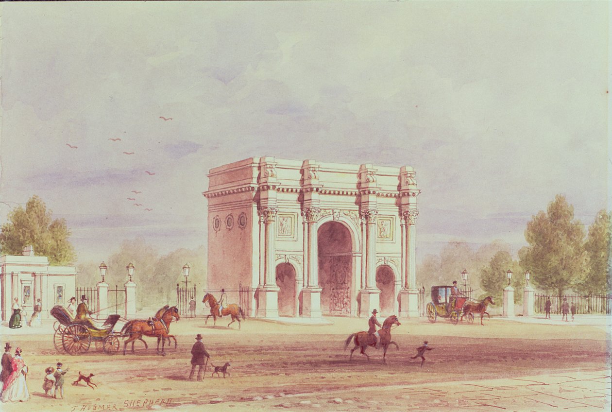 Marble Arch, c.1851 da Thomas Hosmer Shepherd