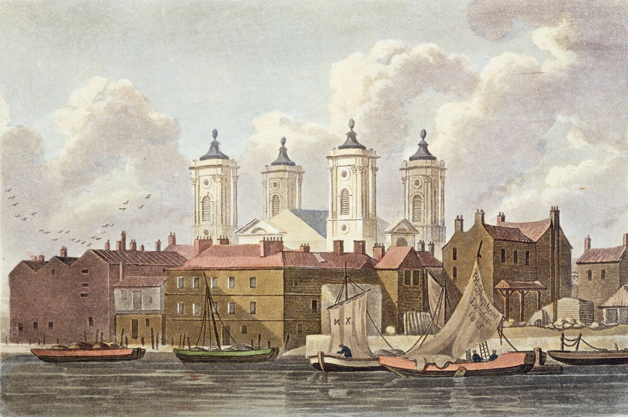 Chiesa di San Giovanni Westminster, 1815 da Thomas Hosmer Shepherd