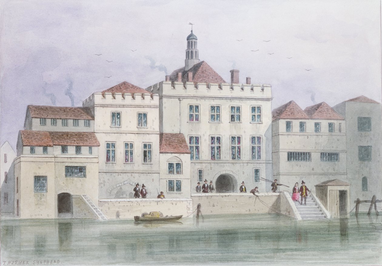 Veduta della Old Fishmongers Hall, 1650 da Thomas Hosmer Shepherd