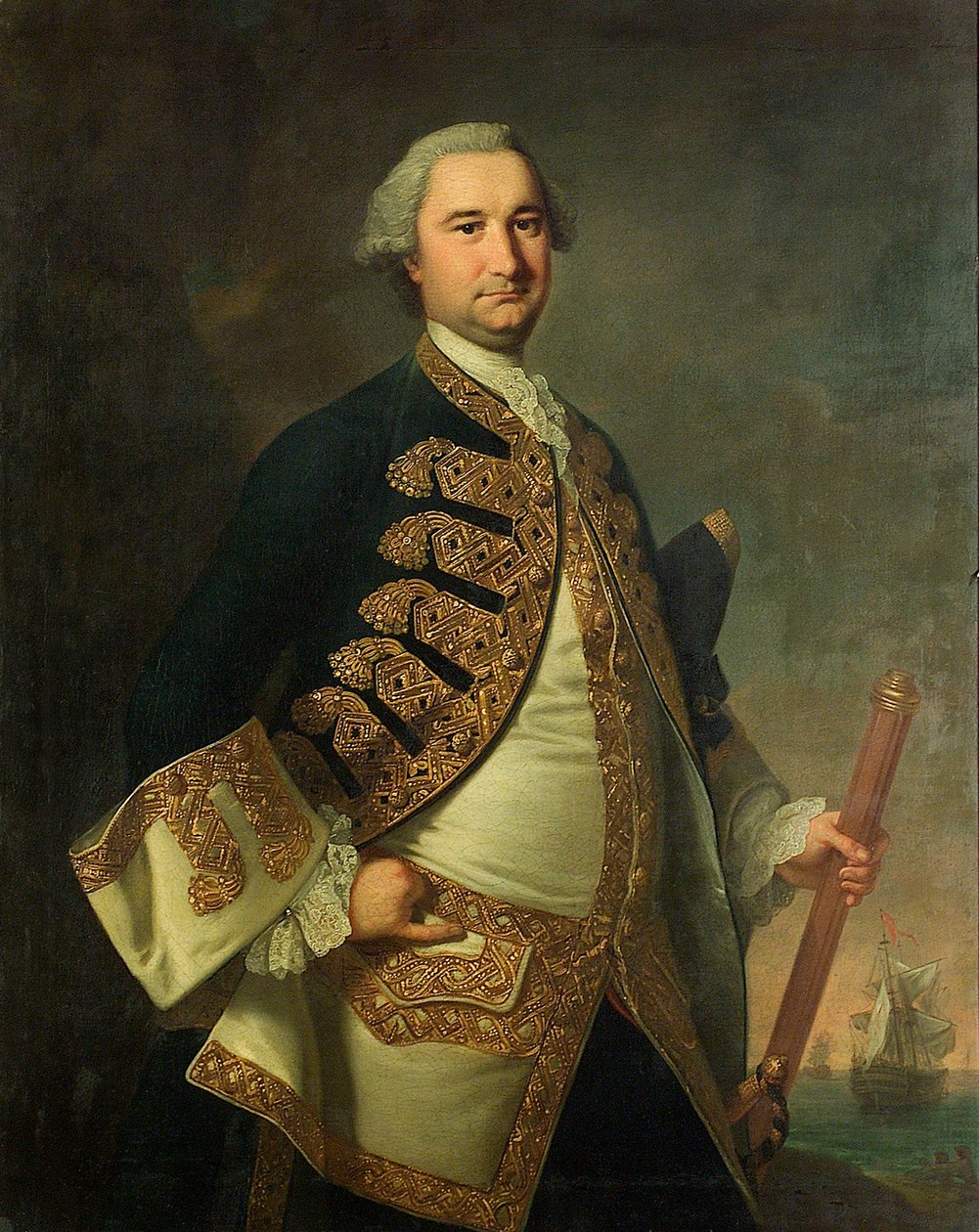 Retroammiraglio Richard Tyrrell (1716/7-1766) da Thomas Hudson