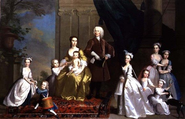 La famiglia Radcliffe, c.1738-42 da Thomas Hudson