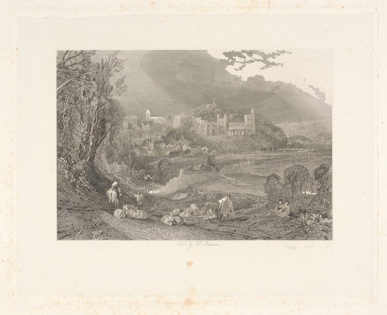 Castello e città di Arundel, Sussex da Thomas Jeavons