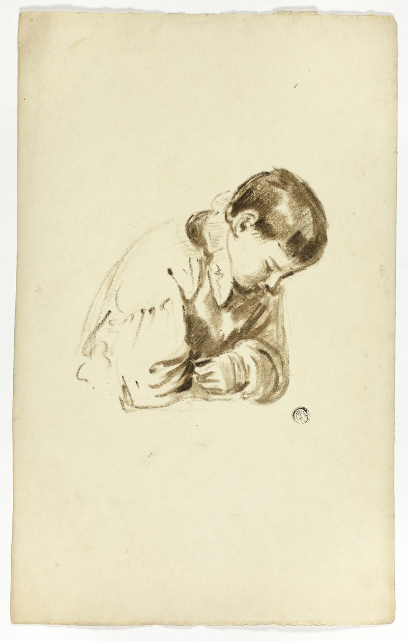 Ragazzo seduto, mezzo busto da Thomas Jones Barker