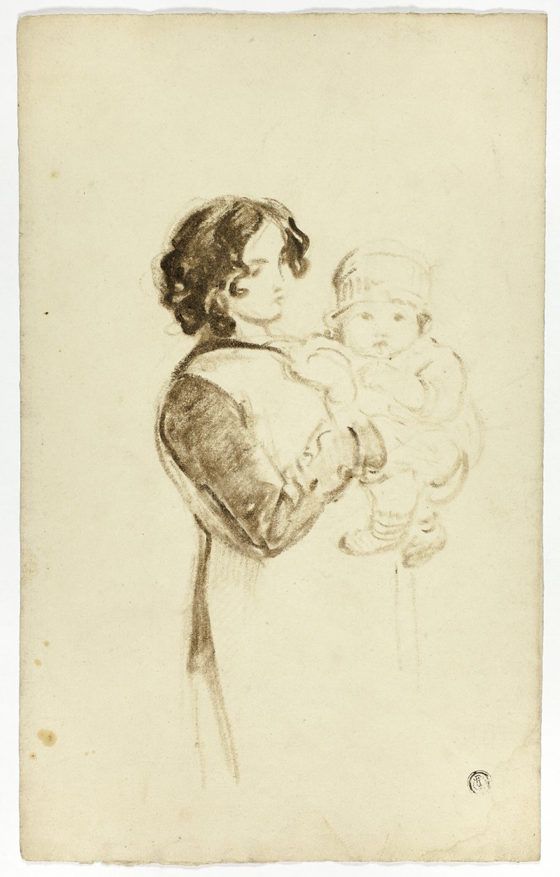 Giovane donna con bambino da Thomas Jones Barker