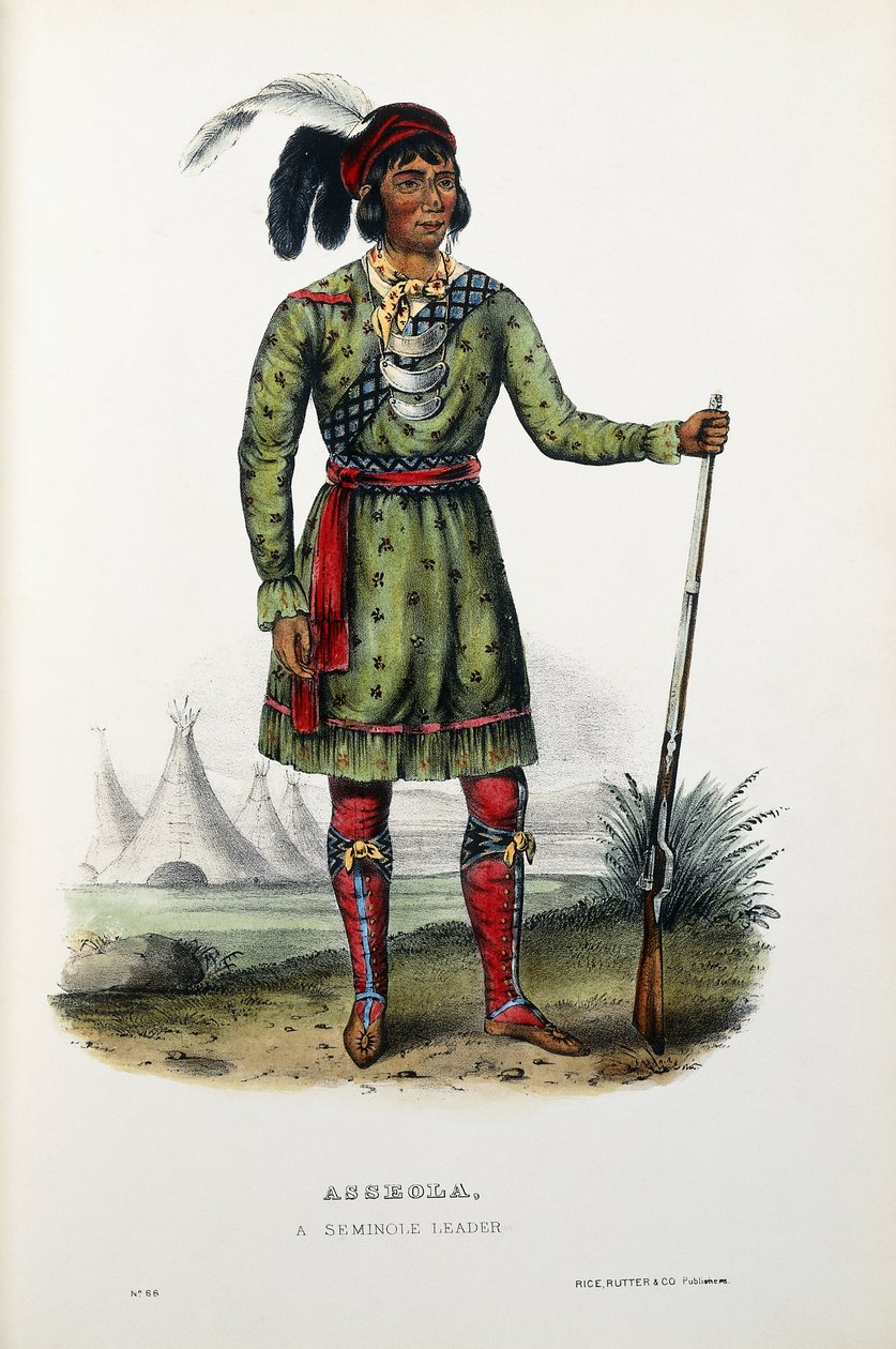 Asseola, un capo Seminole da Thomas Loraine (after) McKenney