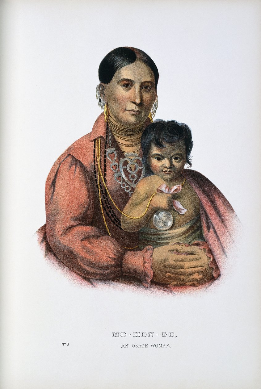 Do-Hon-Go, una donna Osage da Thomas Loraine (after) McKenney