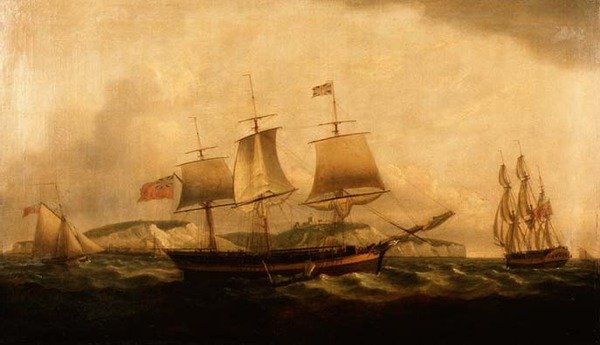 Navigazione al largo di Dover da Thomas Luny