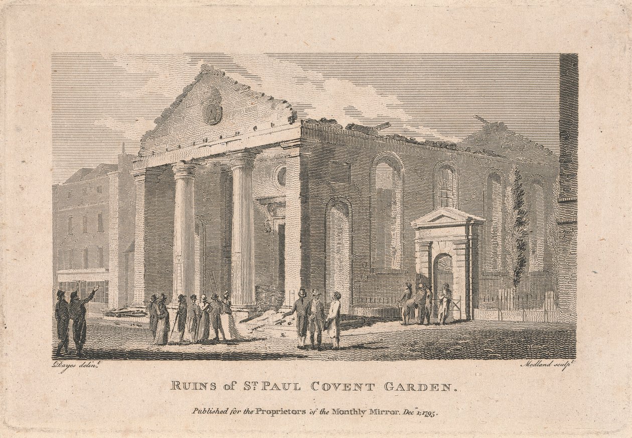 Rovine di St. Paul Covent Garden da Thomas Medland