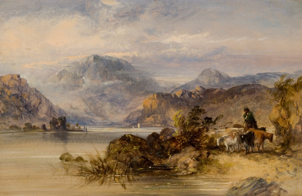 Scena del lago delle Highlands da Thomas Miles II Richardson