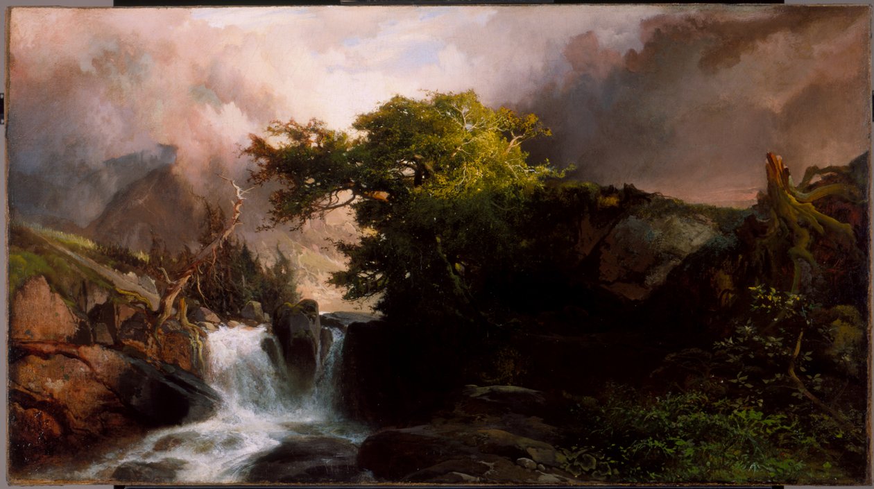 Un ruscello di montagna, 1869 da Thomas Moran