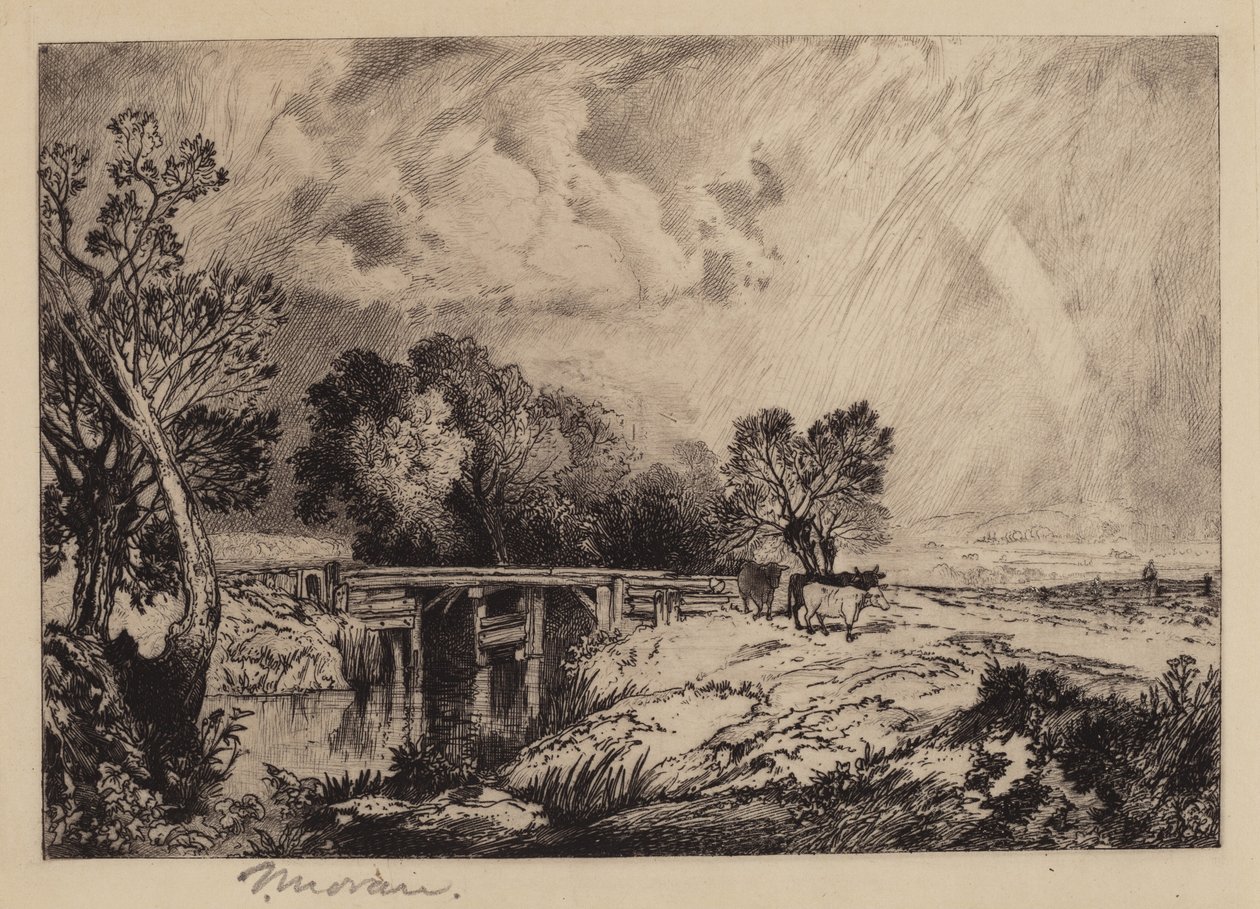 Un ponte rustico da Thomas Moran