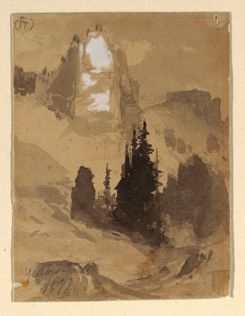 Disegno, Yellowstone, 1871 da Thomas Moran