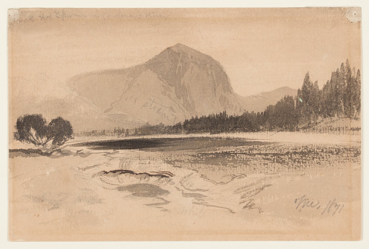 Sorgente termale sul fiume del giardiniere da Thomas Moran