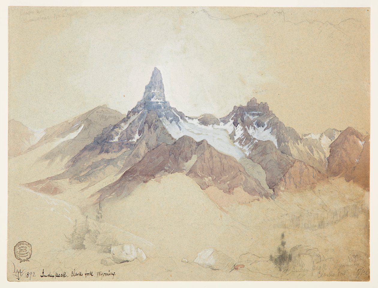 Index Peak, Clarks Fork, Wyoming da Thomas Moran