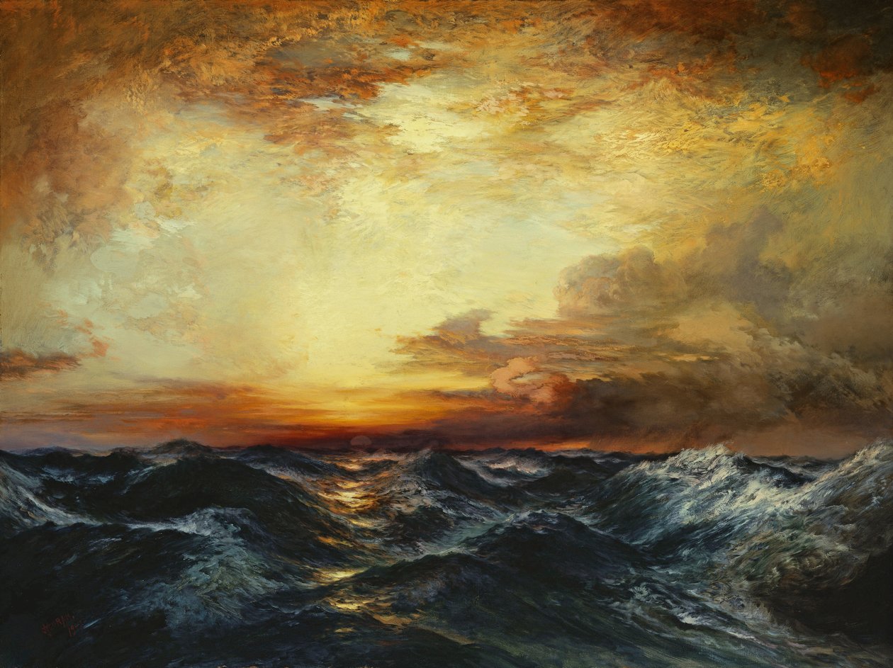 Tramonto sul Pacifico da Thomas Moran